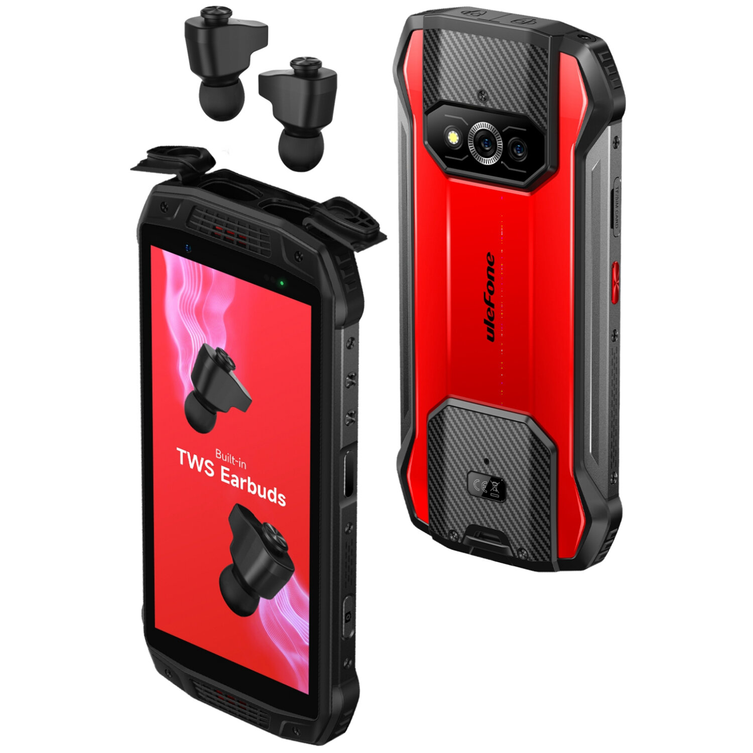 Image of Ulefone Armor 15 Built-in TWS Earbuds Helio G35 6GB 128GB 545 inch 60Hz Dual Speakers NFC 6600mAh Android 12 IP68 IP69K