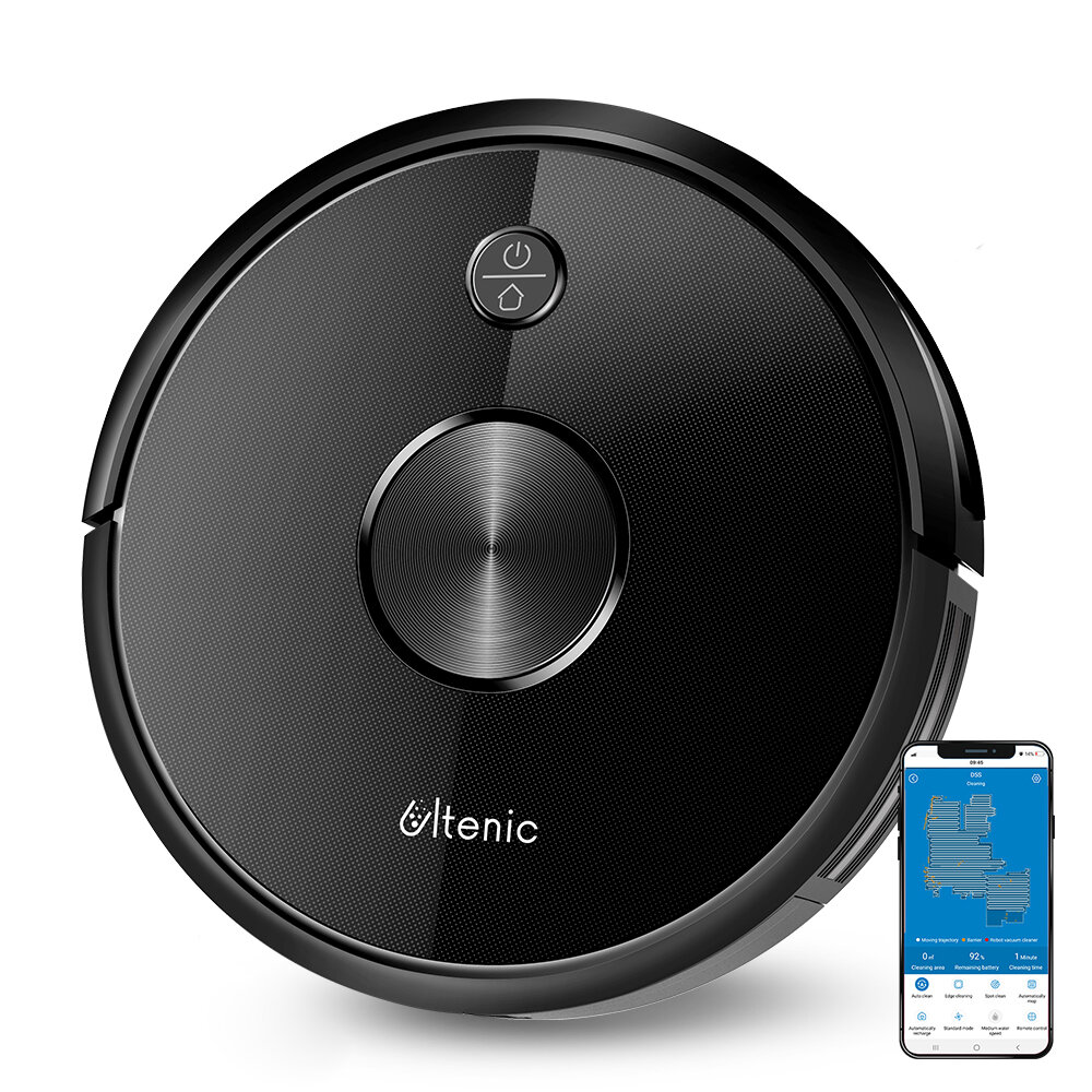 Image of Ultenic D5S Pro Robot Vacuum Cleaner 2 in 1 Sweeping and Mopping 2200Pa Suction Wi-Fi & Alexa Control Super-Thin Auto Ca