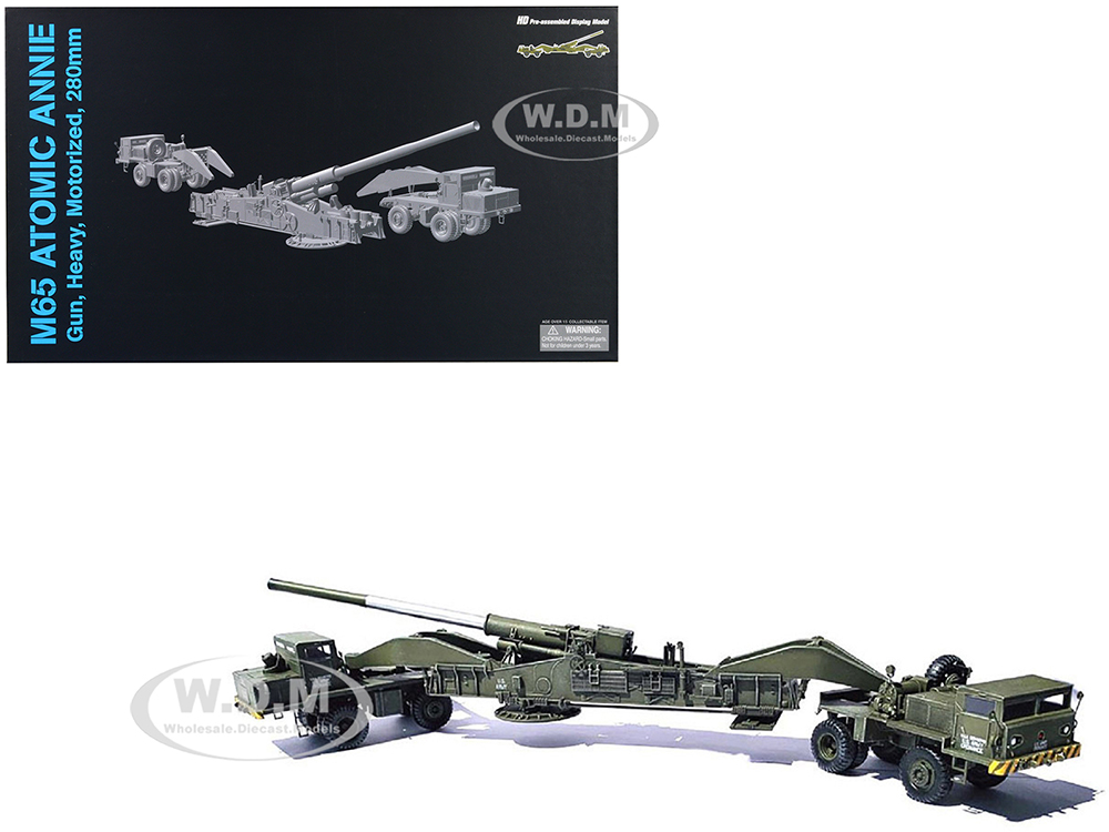 Image of United States M65 Atomic Cannon "Atomic Annie" Artillery Olive Drab "Traveling Mode" US Army "NEO Dragon Armor" Series 1/72 Plastic Model by Dragon M