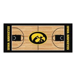 Image of University of Iowa Basketball Court Runner Rug - Hawkeyes Logo