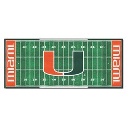 Image of University of Miami Football Field Runner Rug
