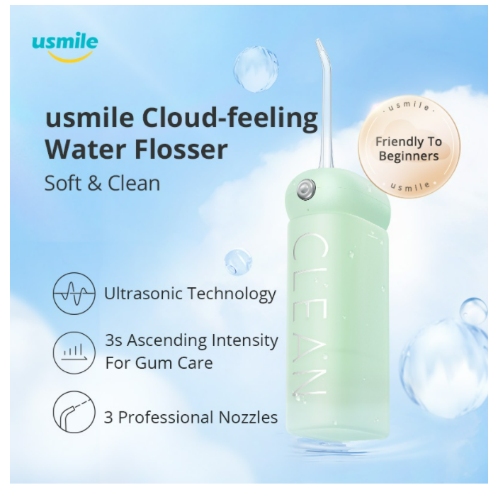Image of Usmile CY1 Tooth Washer 180ML Three Professional Nozzles Water Flosser Portable Handheld Electric Tooth Washer Tooth Sca