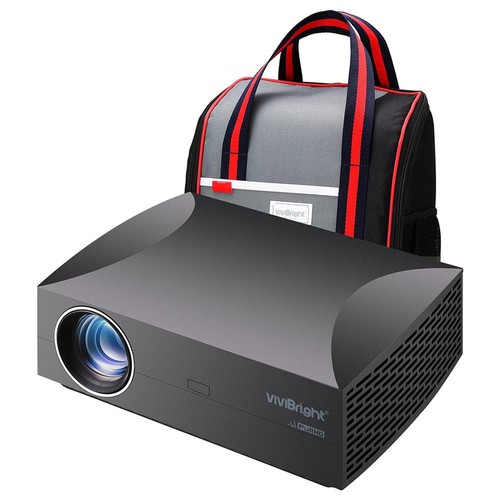 Image of VIVIBRIGHT F30 Native 1080P LED Projector 4800 Lumens Black