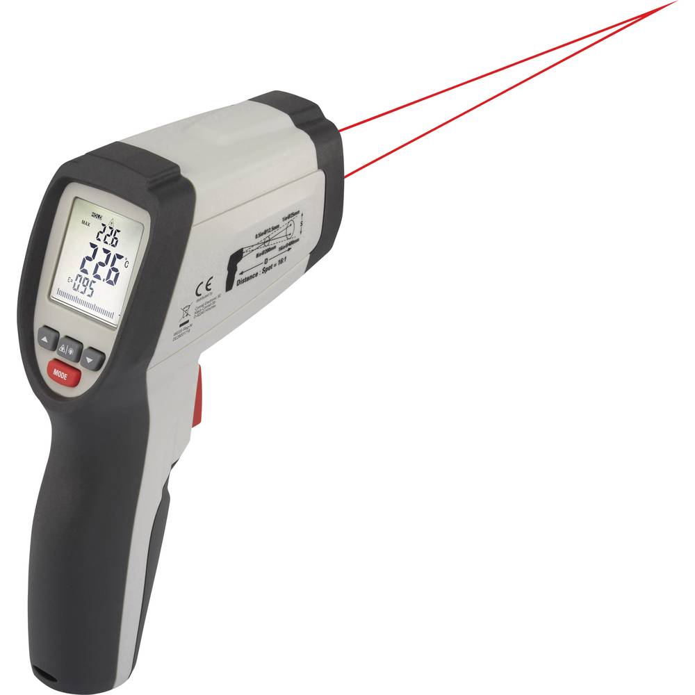 Image of VOLTCRAFT IR 650-16D IR thermometer Display (thermometer) 16:1 -40 - 650 Â°C Pyrometer