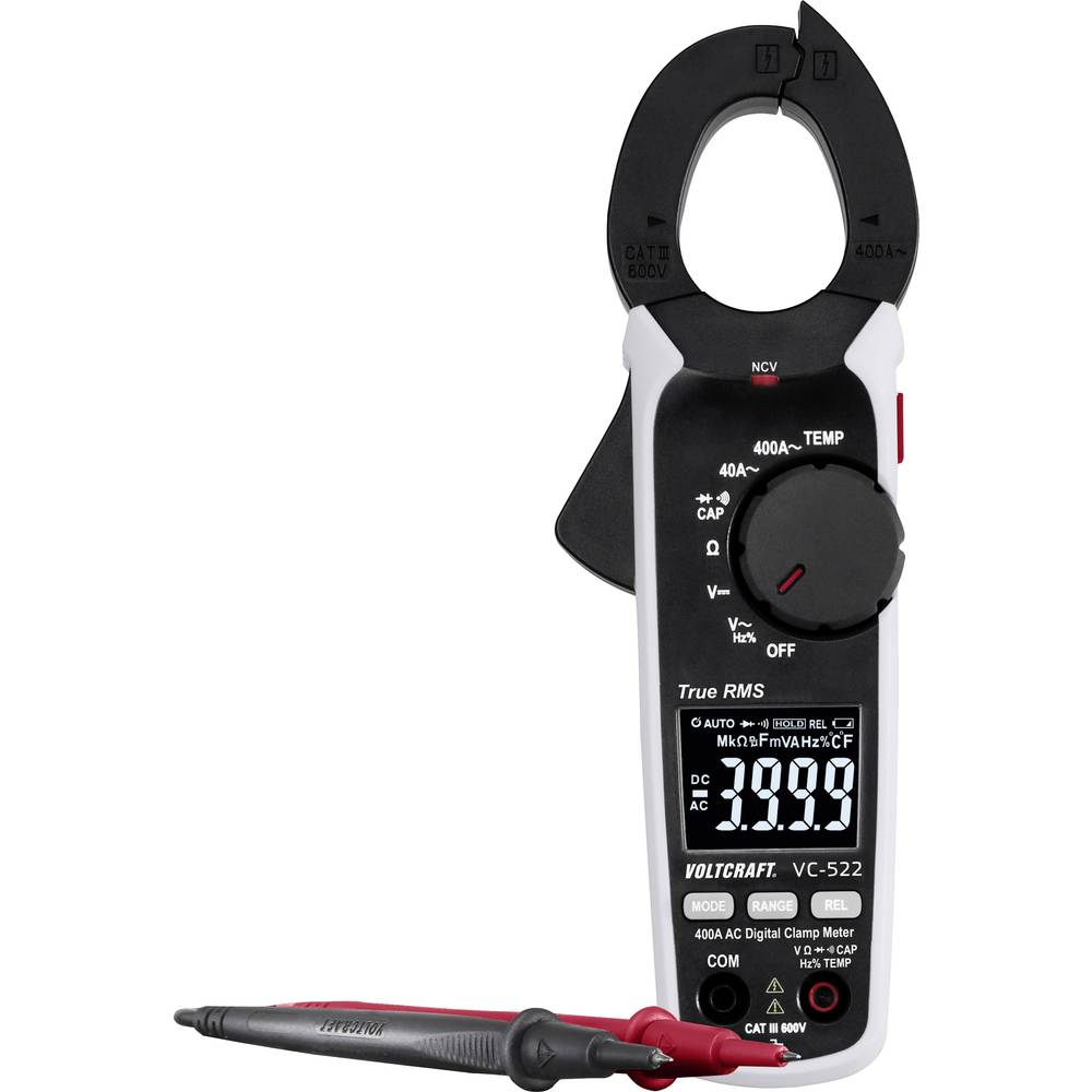 Image of VOLTCRAFT VC-522 Clamp meter Digital CAT III 600 V Display (counts): 4000