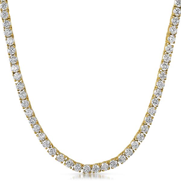 Image of VVS Tennis Chain Yellow Gold ID 29234883657770