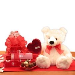 Image of Valentine Teddy & Chocolate Gift Tower