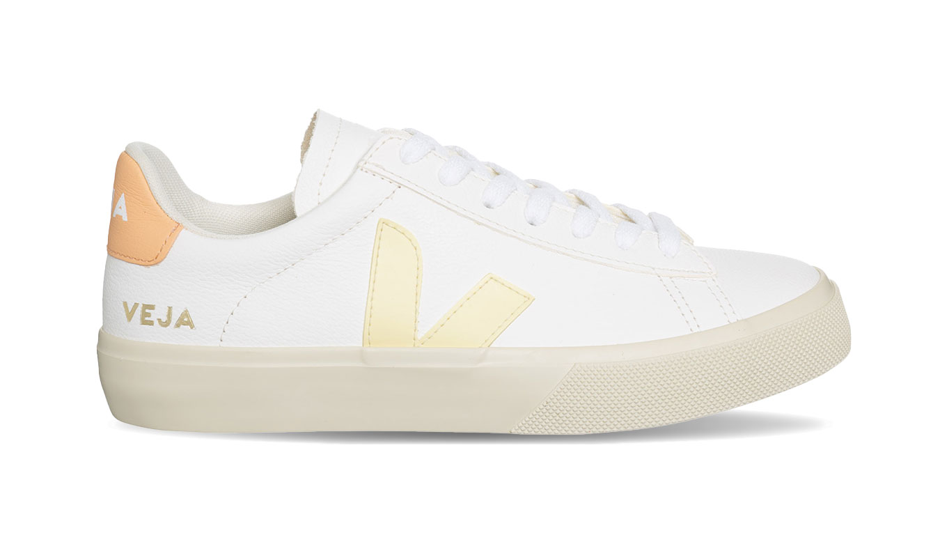 Image of Veja CAMPO CHROMEFREE LEATHER WHITE SUN PEACH DE