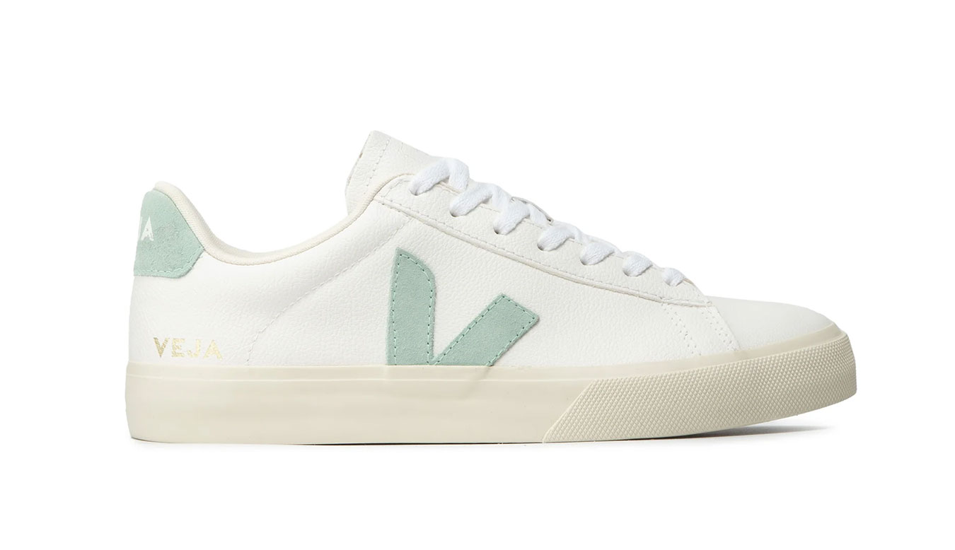 Image of Veja Campo Low Chromefree Leather White Matcha ESP