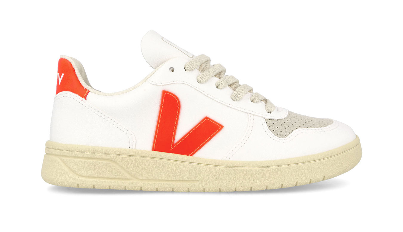 Image of Veja V-10 CWL WHITE ORANGE FLUO HU