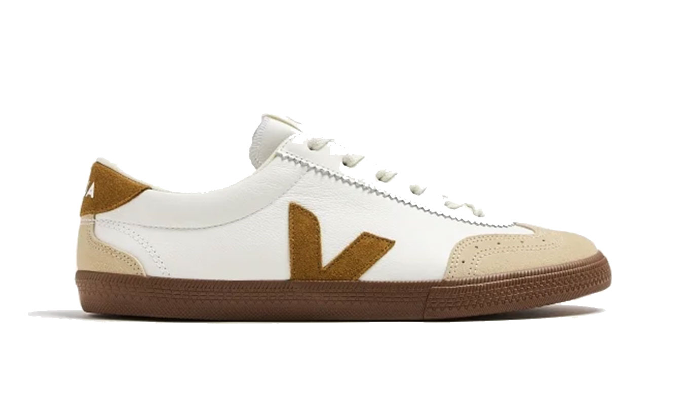 Image of Veja Volley OT Leather White Tent Bark DE