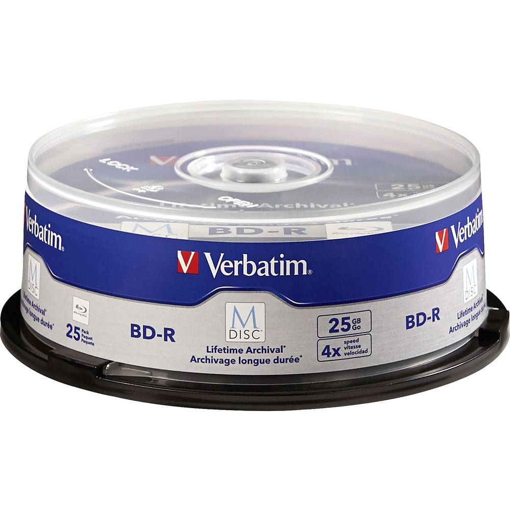 Image of Verbatim 98909 Blank M-Disc Blu-ray DVD 25 GB 25 pc(s) Spindle