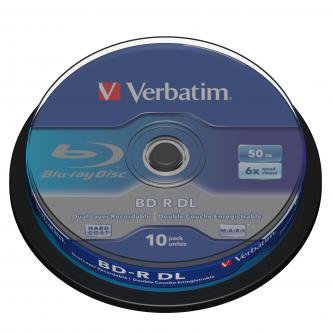 Image of Verbatim BD-R Dual Layer 50GB cake box 43746 6x 10-pack pro archivaci dat CZ ID 411600
