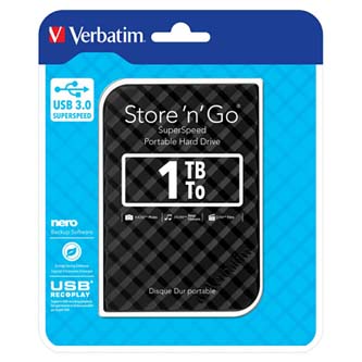 Image of Verbatim externí pevný disk Store N Go 25" USB 30 (32 Gen 1) 1TB 53194 černý CZ ID 411831
