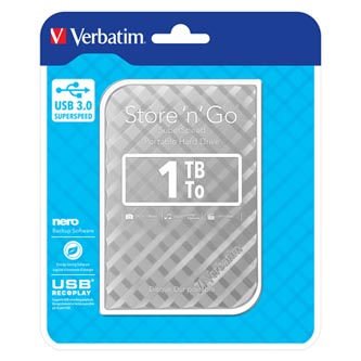 Image of Verbatim externí pevný disk Store N Go 25" USB 30 (32 Gen 1) 1TB 53197 stříbrný SK ID 411834