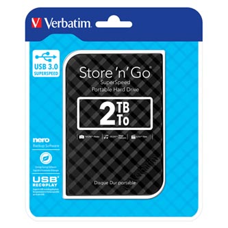 Image of Verbatim externí pevný disk Store N Go 25" USB 30 (32 Gen 1) 2TB 53195 černý CZ ID 411846