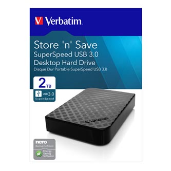Image of Verbatim externí pevný disk Store N Save 35" USB 30 (32 Gen 1) 2TB 47683 černý PL ID 411854