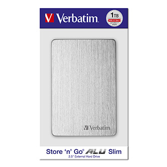Image of Verbatim externí pevný disk StorenGo ALU Slim 25" USB 30 1TB 53663 stříbrný CZ ID 411842