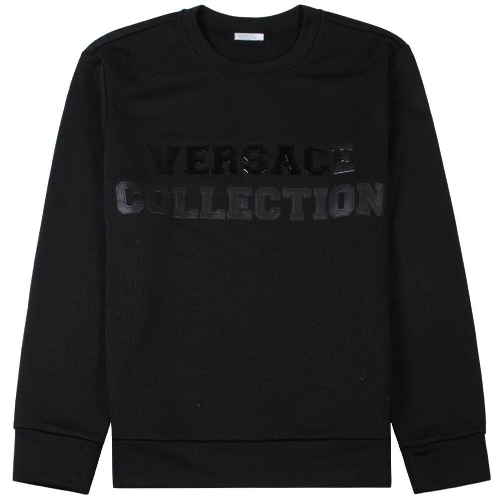 Image of Versace Collection Men's Graphic Logo Sweatshirt Black L
