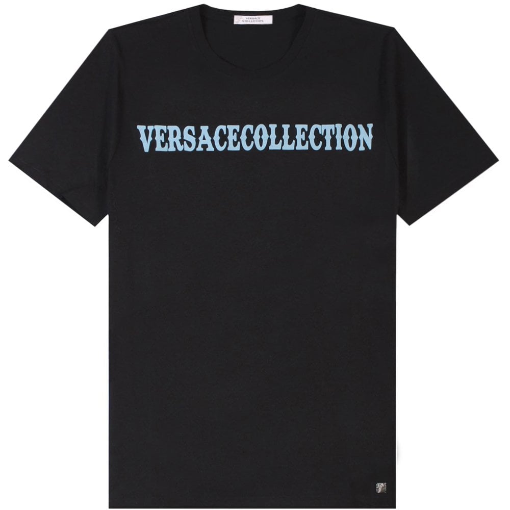 Image of Versace Collection Men's Logo Print T-shirt Black XXL