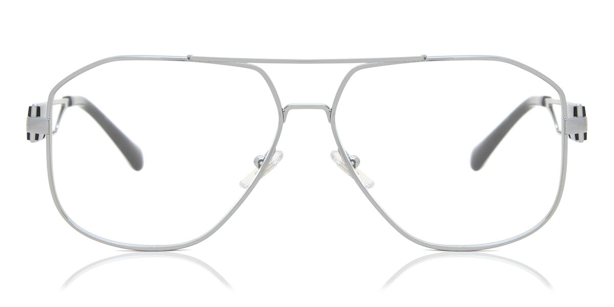 Image of Versace VE1287 Formato Asiático 1001 Óculos de Grau Cinzas Masculino BRLPT