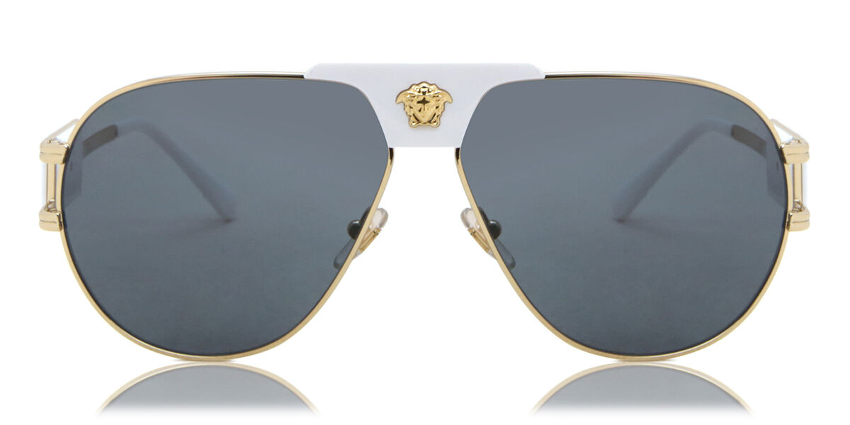 Image of Versace VE2252 Asian Fit 147187 Óculos de Sol Dourados Masculino PRT