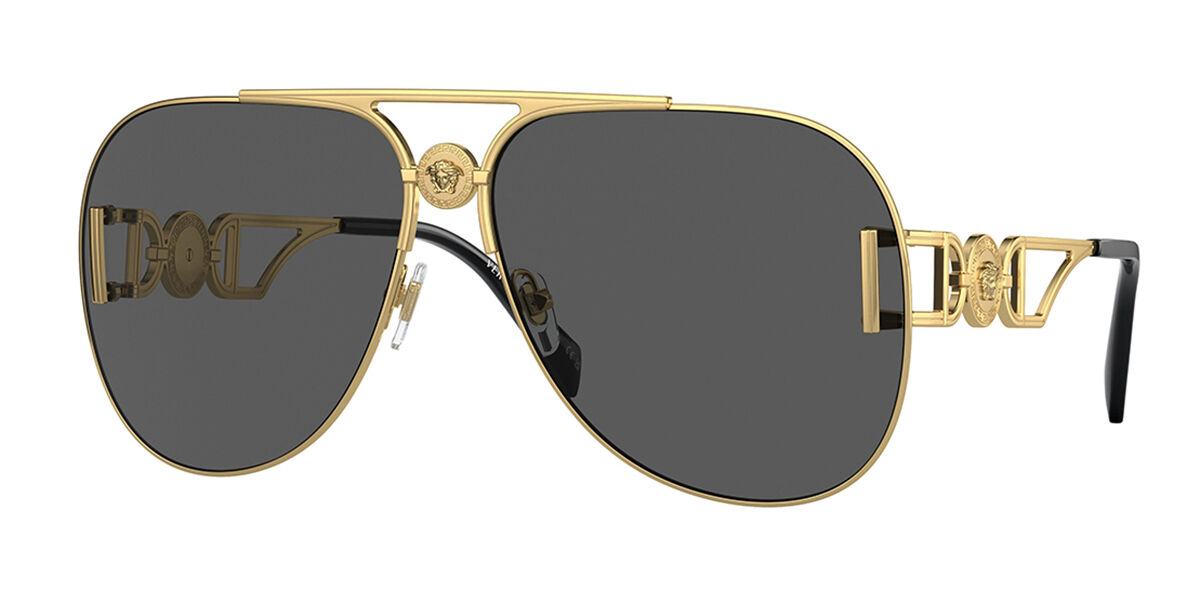 Image of Versace VE2255 Asian Fit 100287 Óculos de Sol Dourados Masculino PRT
