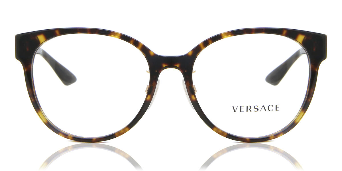 Image of Versace VE3302D Asian Fit 108 54 Sköldpaddemönstradeshell Glasögon (Endast Båge) Kvinna SEK