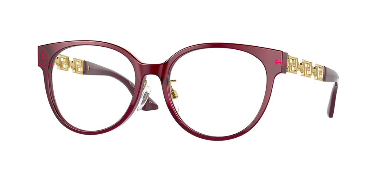 Image of Versace VE3302D Asian Fit 388 Óculos de Grau Vermelhos Feminino PRT