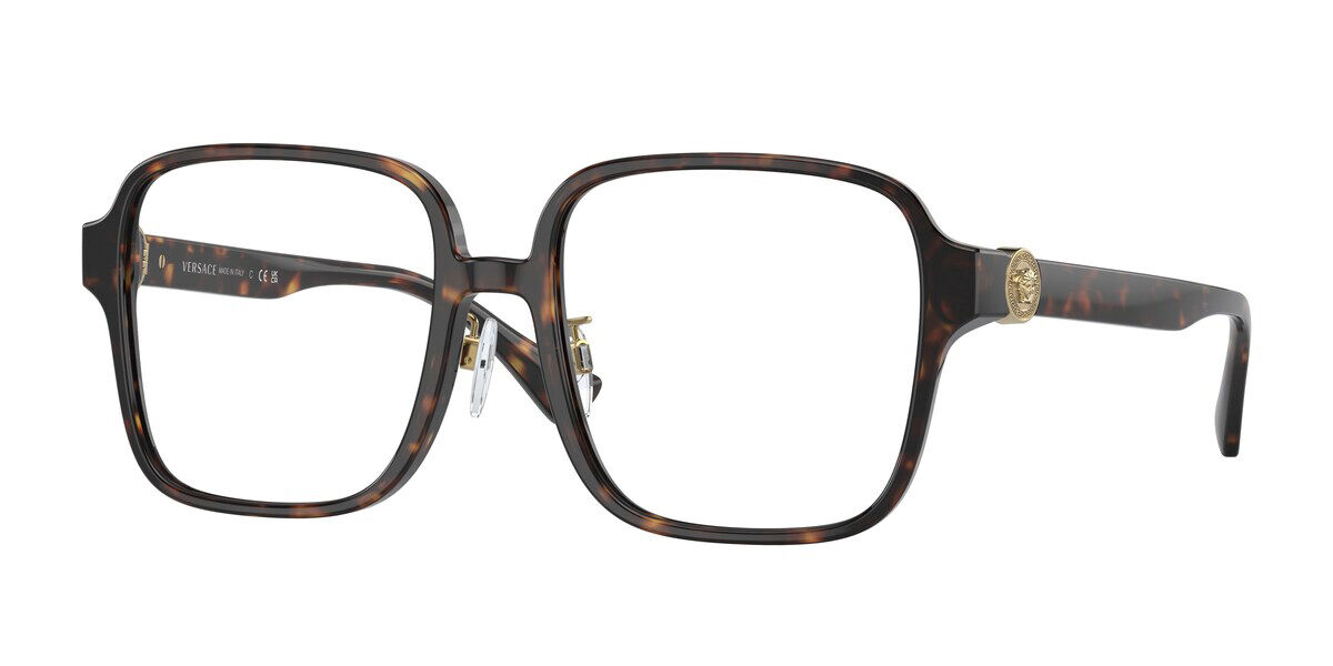 Image of Versace VE3333D Asian Fit 108 Óculos de Grau Tortoiseshell Feminino PRT