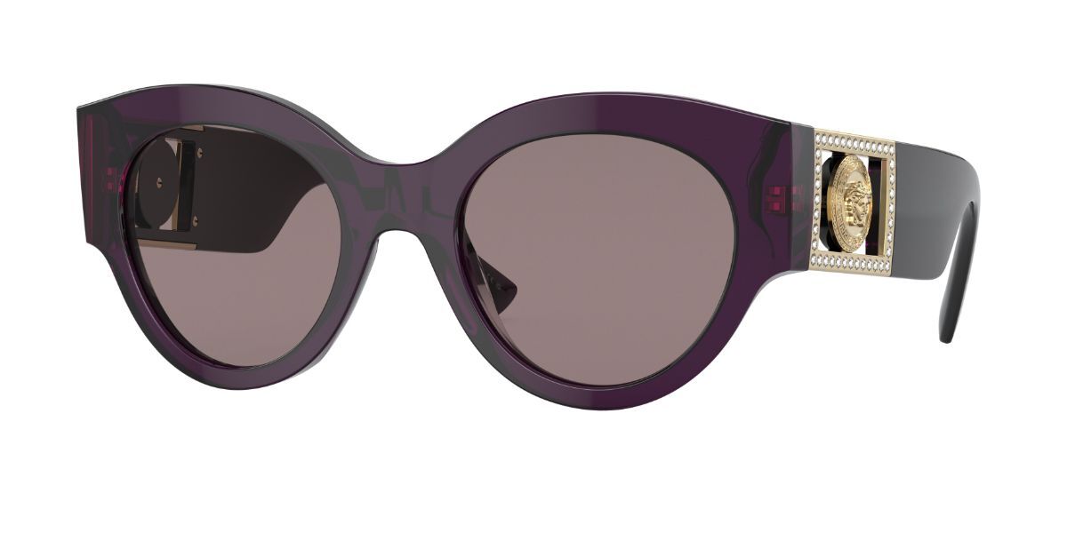 Image of Versace VE4438B Formato Asiático 53847N Óculos de Sol Purple Feminino BRLPT