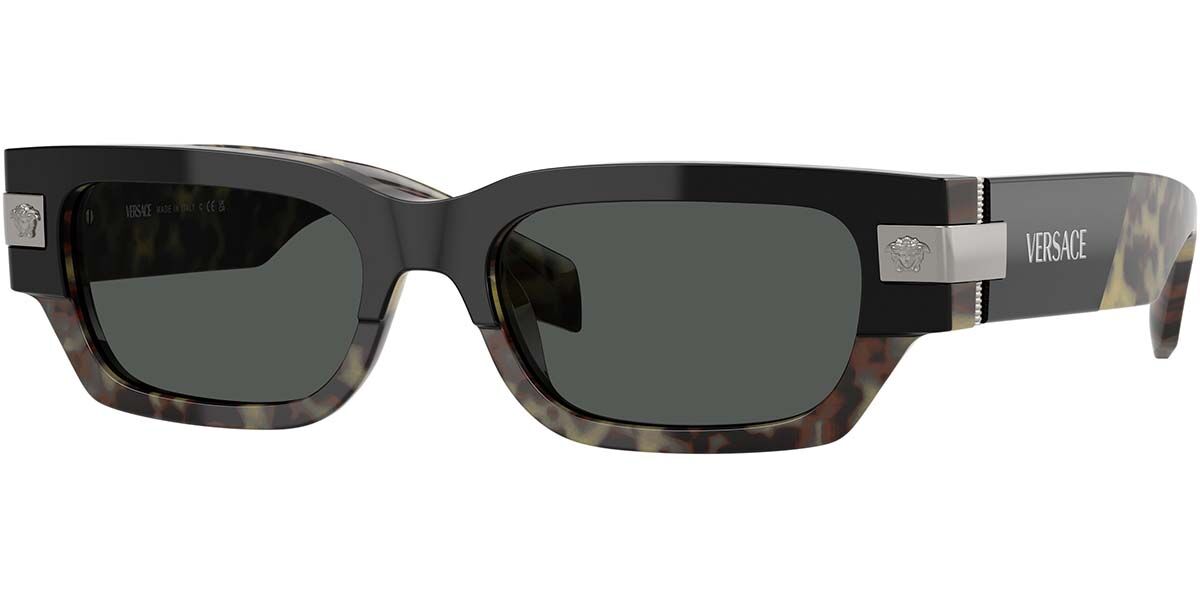 Image of Versace VE4465 545687 53 Lunettes De Soleil Homme Noires FR