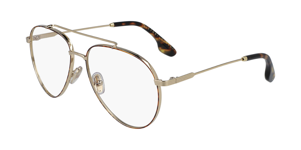 Image of Victoria Beckham VB218 214 56 Złote Damskie Okulary Korekcyjne PL