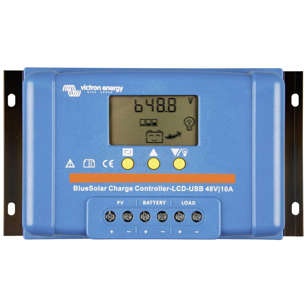 Image of Victron Energy Blue-Solar PWM-LCD&USB Charge controller PWM 12 V 24 V 48 V 10 A