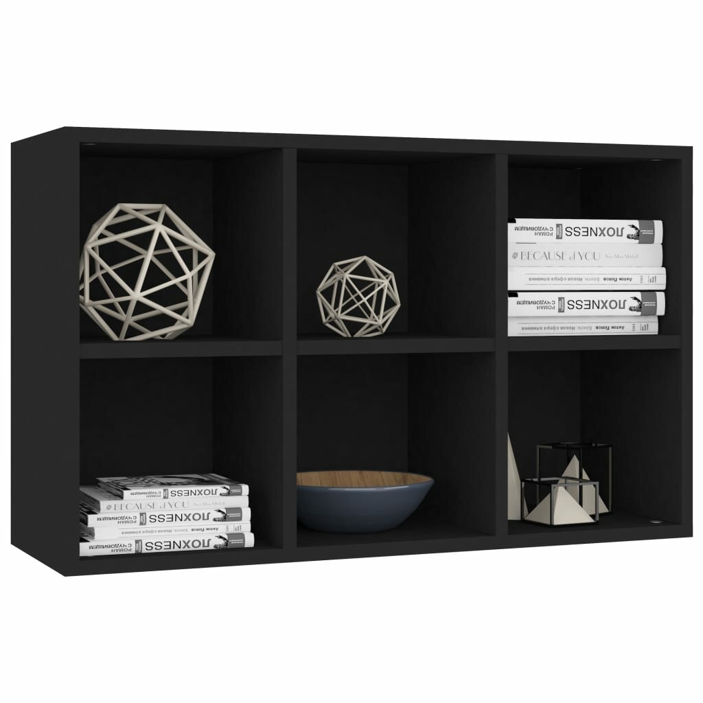 Image of VidaXL Book Cabinet Sideboard Black 66x30x978cm Chipboard
