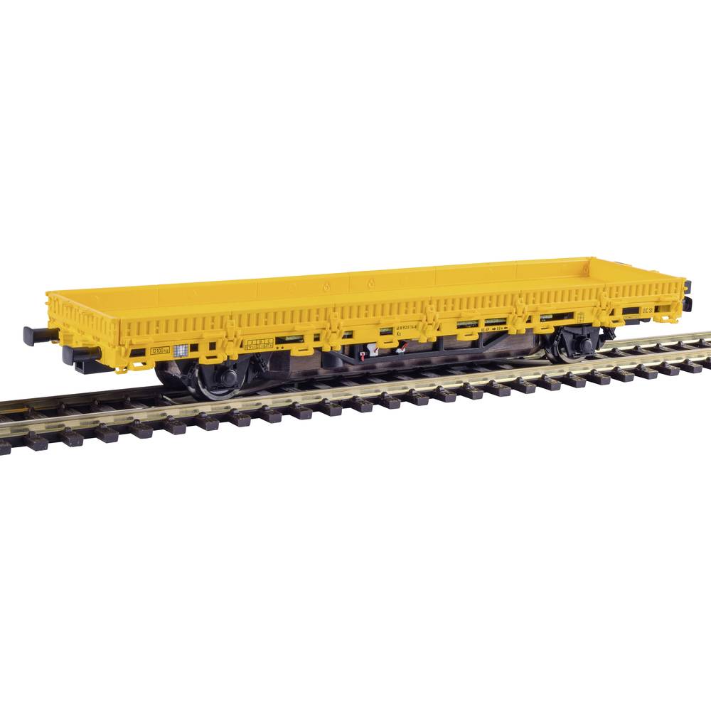 Image of Viessmann Modelltechnik 2316 H0 low-side wagon with drive yellow functional model for three-wire systems of DB Yellow