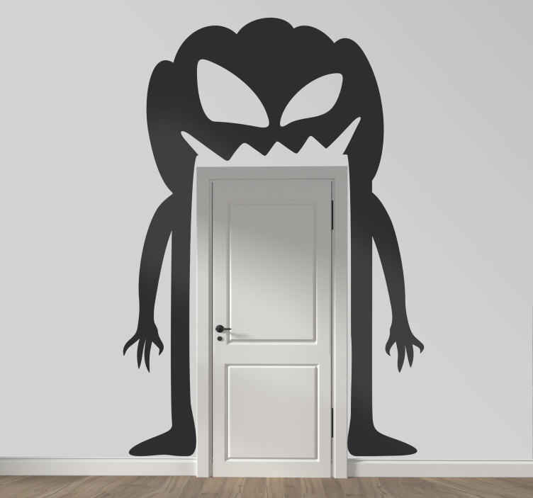 Image of Vinilo Halloween puerta monstruo