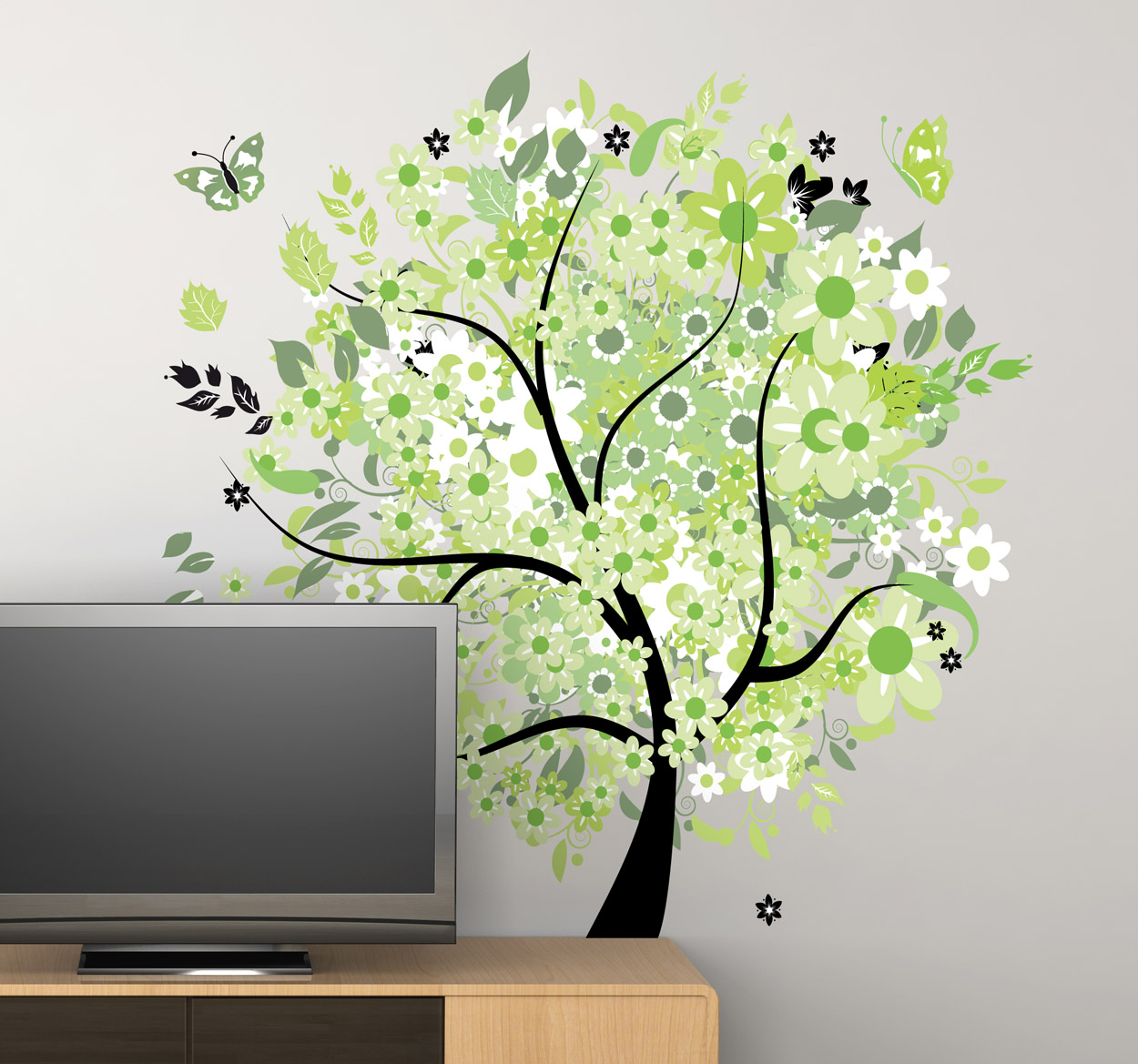 Image of Vinilo decorativo árbol primavera