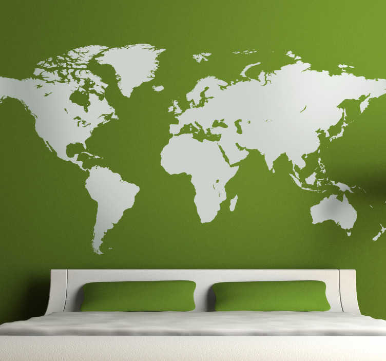 Image of Vinilo mapamundi decorativo siluetas países