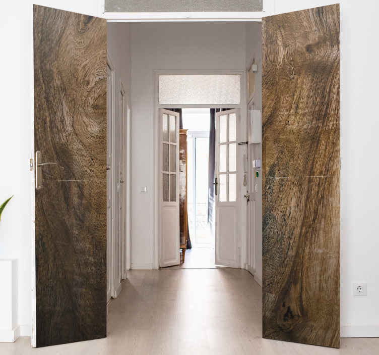 Image of Vinilo textura Lámina adhesiva para puerta imitación madera