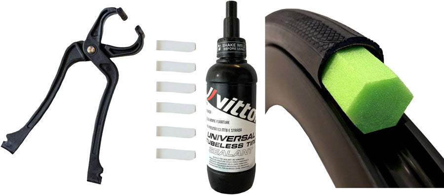 Image of Vittoria Air-Liner Tubeless Road Kit - 2 Inserts Tire Sealant Pliers and Clips Large 30mm