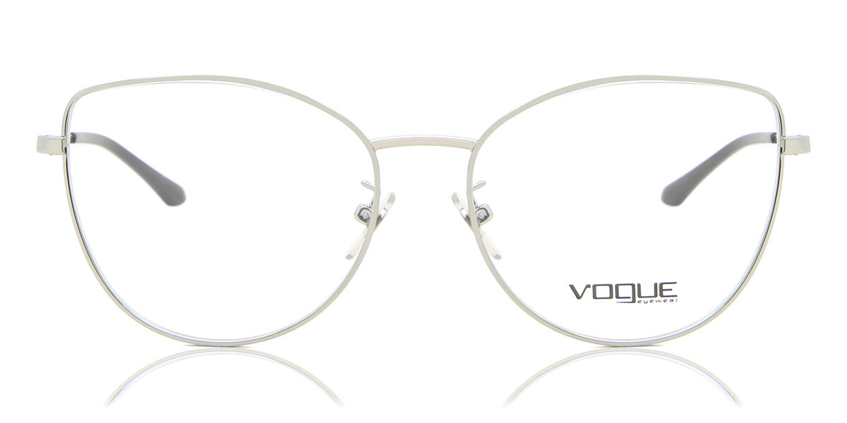 Image of Vogue Óculos de Grau VO4146D Formato Asiático 323 Óculos de Grau Prata Feminino BRLPT