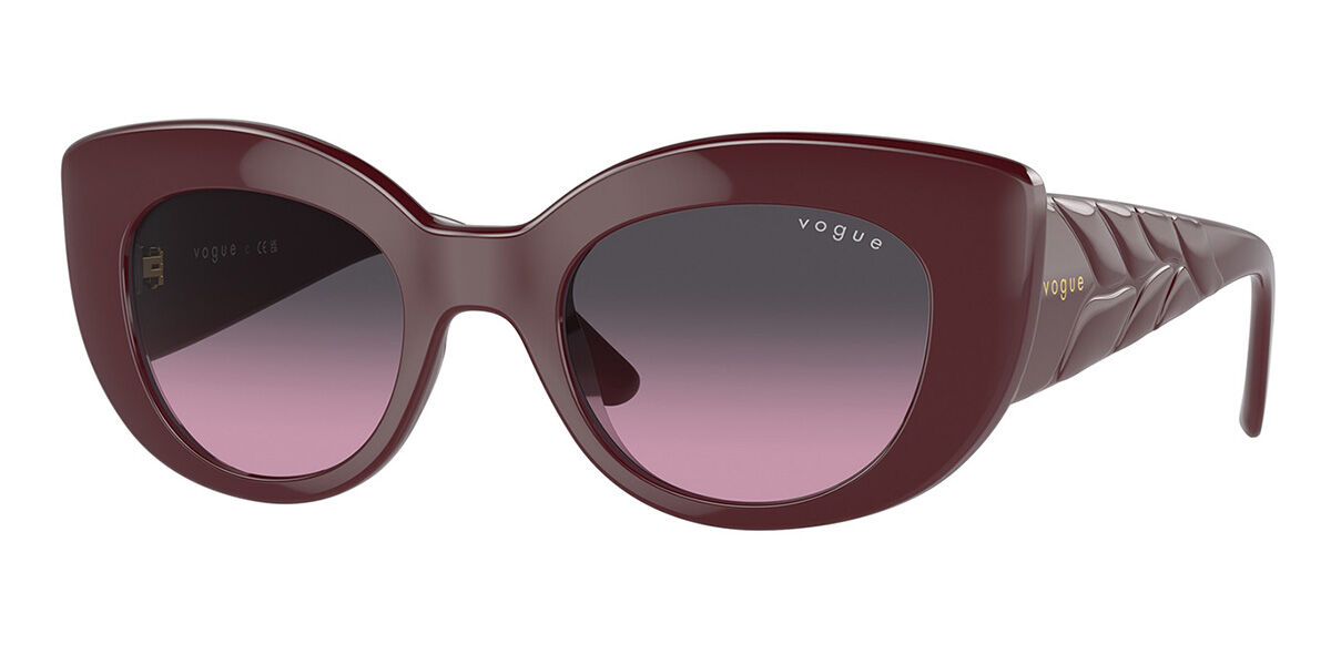 Image of Vogue Lunettes VO5480S 304890 49 Lunettes De Soleil Femme Bordeaux FR