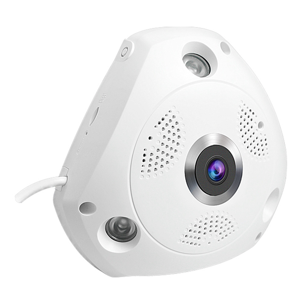 Image of Vstarcam C61S 1080P WiFi Panoramic Fisheye Infrared Camera H264 Compression Night Vision Camera - White US Plug