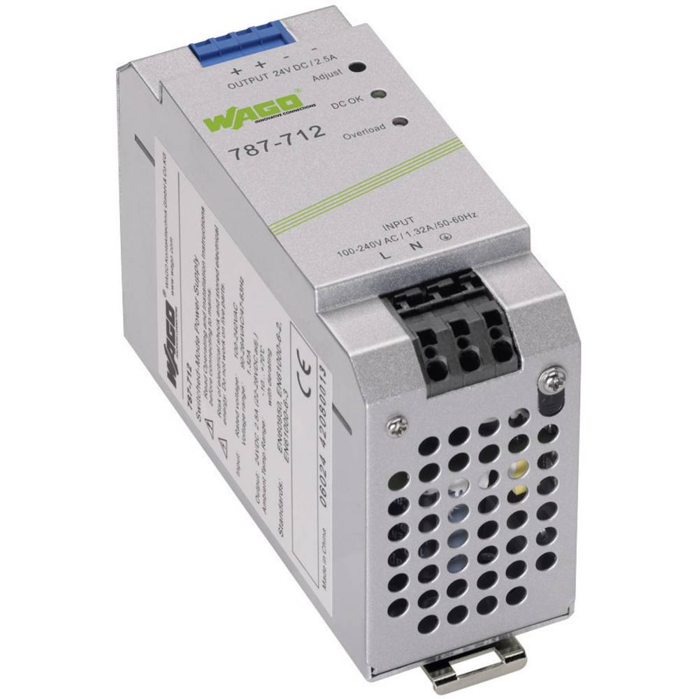 Image of WAGO EPSITRONÂ® ECO POWER 787-712 Rail mounted PSU (DIN) 24 V DC 25 A 60 W No of outputs:1 x Content 1 pc(s)