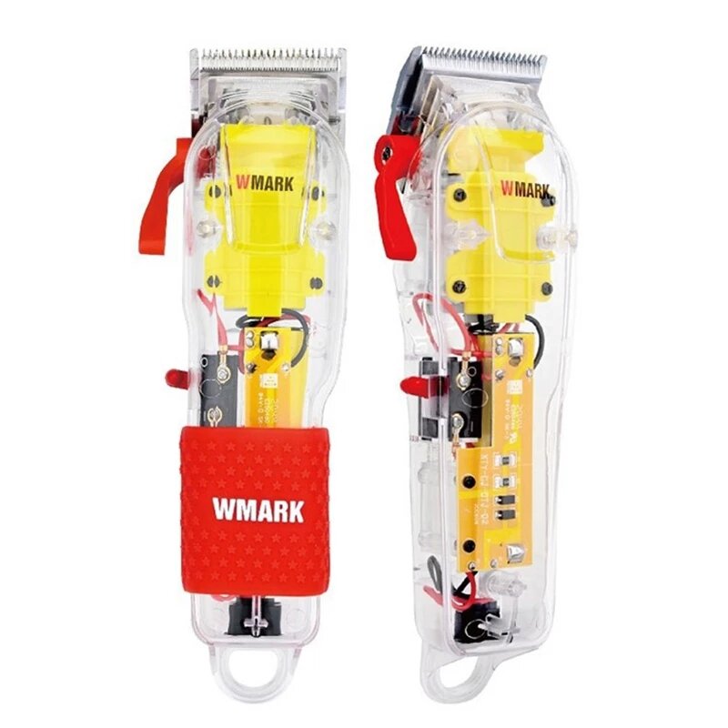 Image of WMARK Full-transparency USB Charging Hair Cutting Machine Blade Adjustable Electric Hair Cut Machine Shaver Cordless Hai