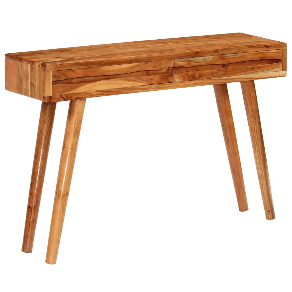 Image of Wall table with decorated drawers 118x30x80 cm solid acacia wood
