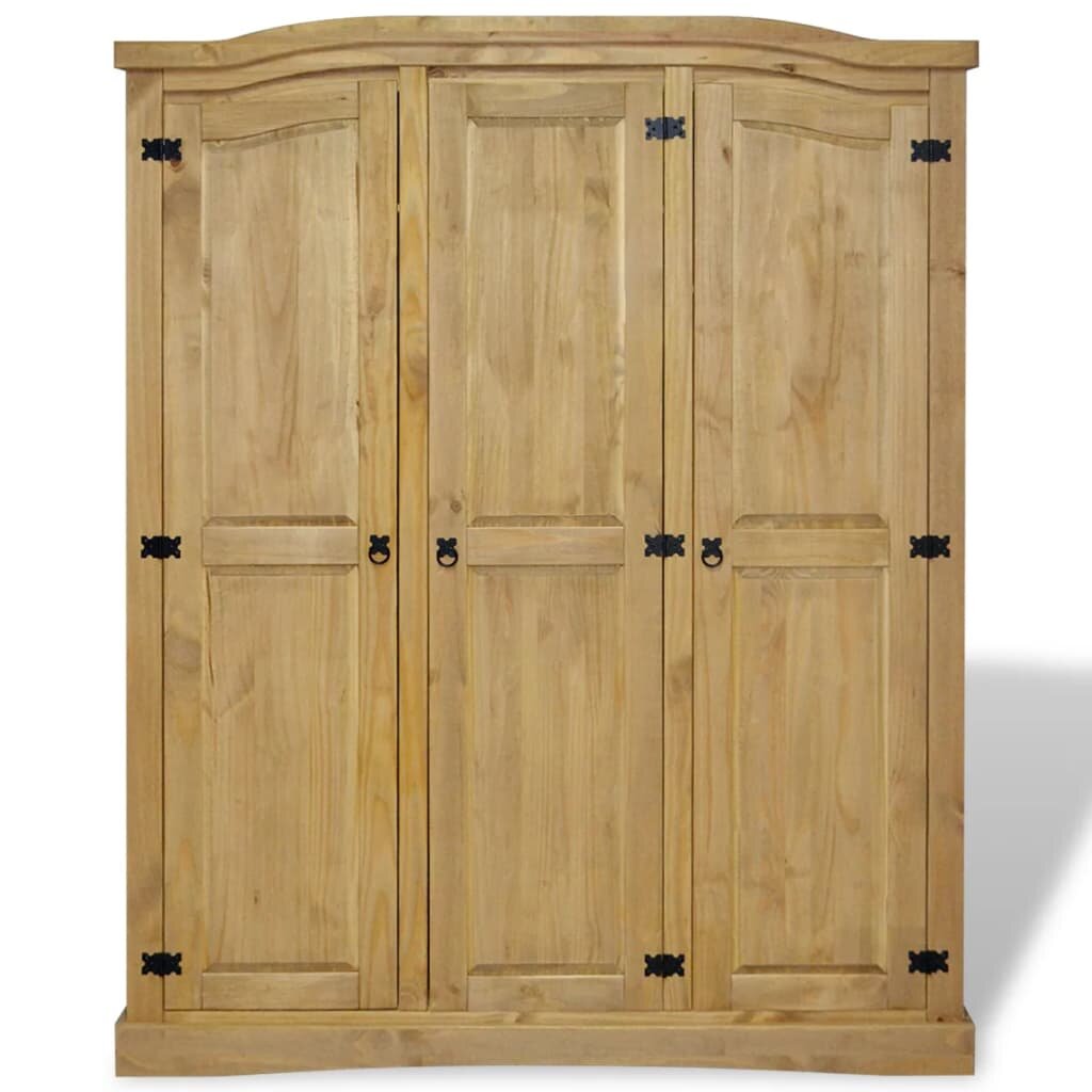 Image of Wardrobe Mexican Pine Corona Range 3 Doors