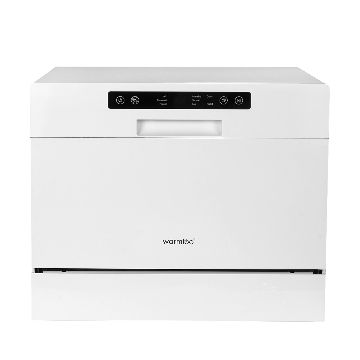 Image of Warmto 6 Piece Countertop Dishwasher Counter Top Dishwasher Machine Delay Start LED Display 5 Washing Modes