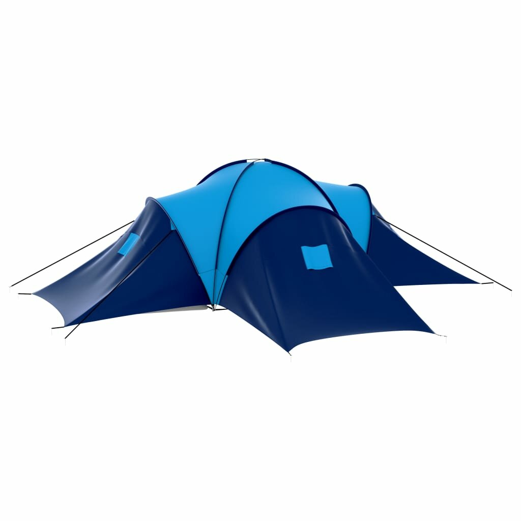 Image of Waterproof Camping Tent 6~9 Persons Tunnel Tent Large Family Tent For Camping Hiking Travel Blue